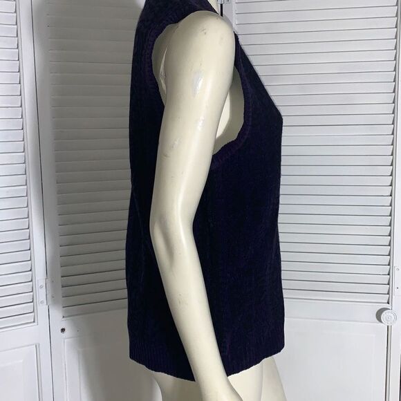 Vintage Wool Blend Oversized Button Down V Neck Vest Size Medium - Picture 7 of 15